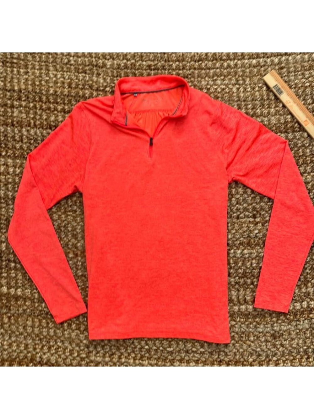 Under Armour Women’s Heather Coral Red Pink Quarter Zip Pullover Performance Lar